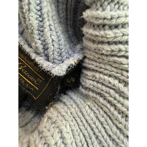 Vintage Eddie Bauer Women's White 100% Cotton Turtle Neck Sweater Size L - Picture 2 of 5